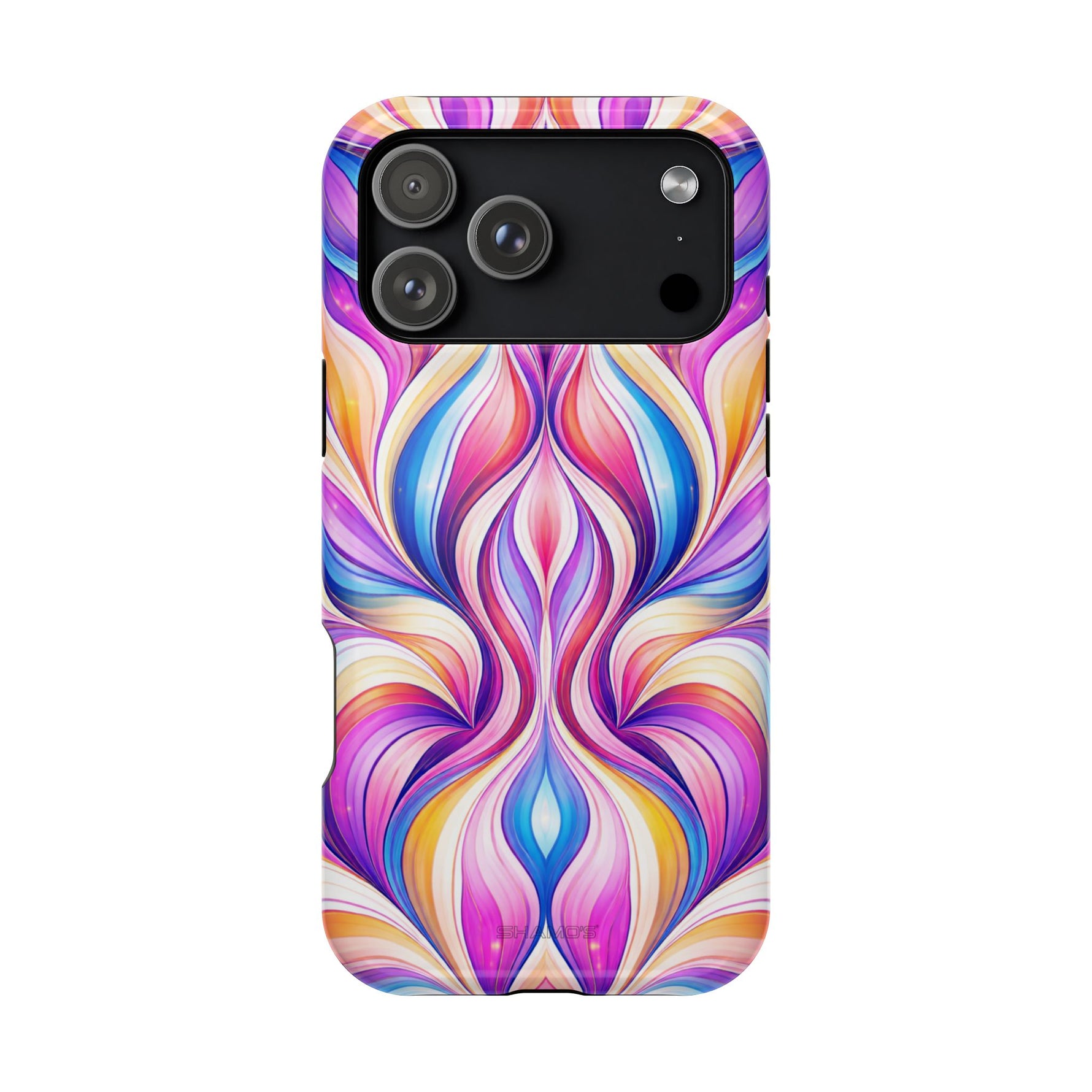 Colorful Abstract Swirl Magnetic Impact iPhone Case | MagSafe