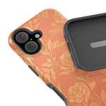 Floral Rose Gold Magnetic Impact-Resistant iPhone Case, MagSafe Compatible - iPhone 17 / Glossy - Shamo's