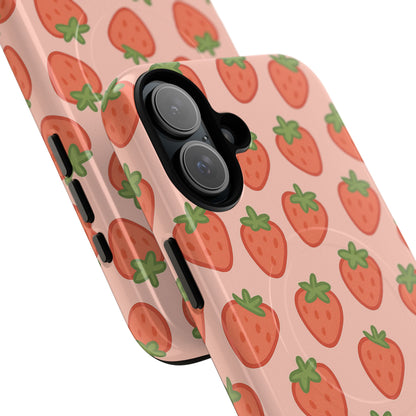 Strawberry Pattern Magnetic Phone Case | Berry Sweet Love