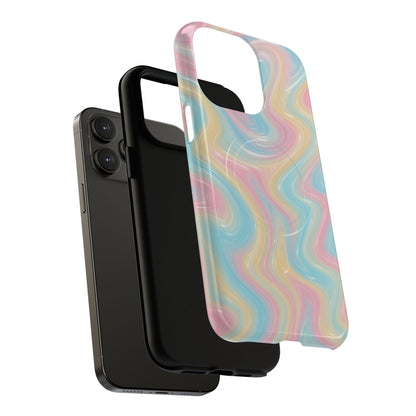 Rainbow Marble Swirl iPhone Case with MagSafe