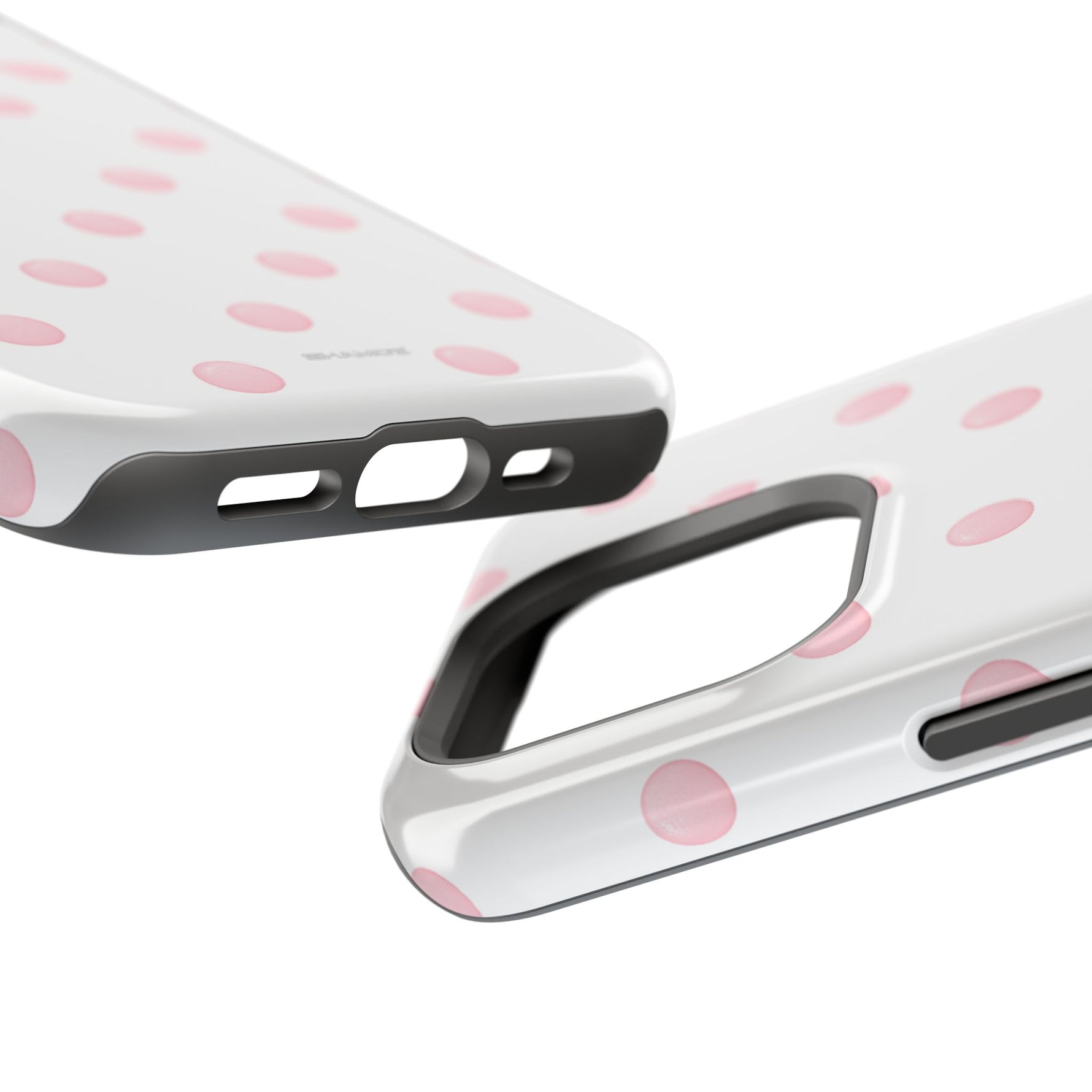 Pink Polka Dot Impact-Resistant Phone Case | MagSafe