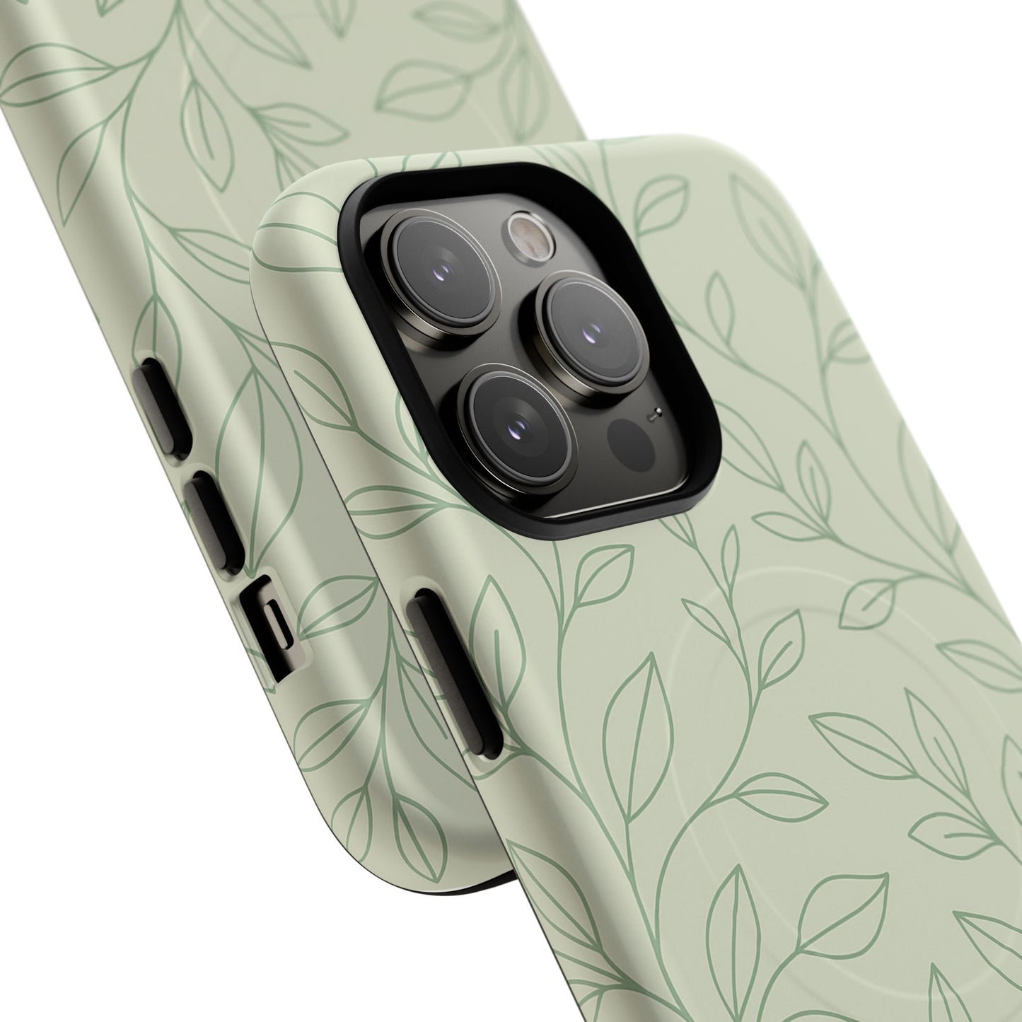 Sage Botanical Leaves Floral iPhone Case | MagSafe