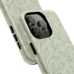 Sage Botanical Leaves Floral iPhone Case | MagSafe - Shamo's