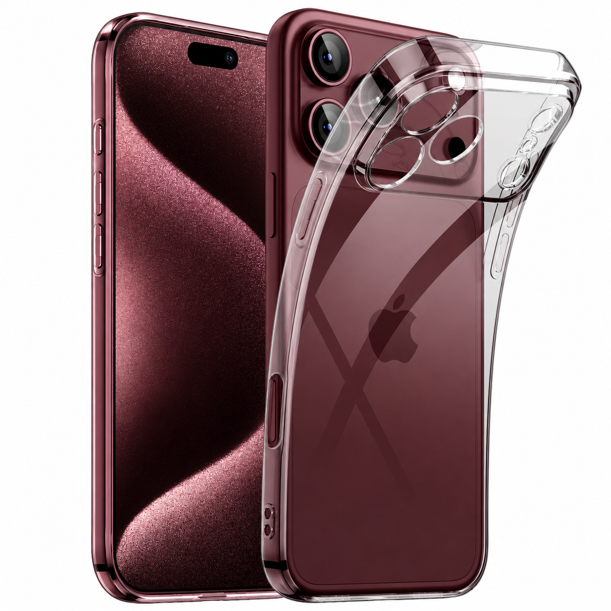 Fundas para iPhone 17 transparentes, suaves, de TPU y flexibles