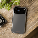 Charcoal Ink Black Solid Color Impact-Resistant iPhone Case | Slim Shockproof Magsafe-Compatible