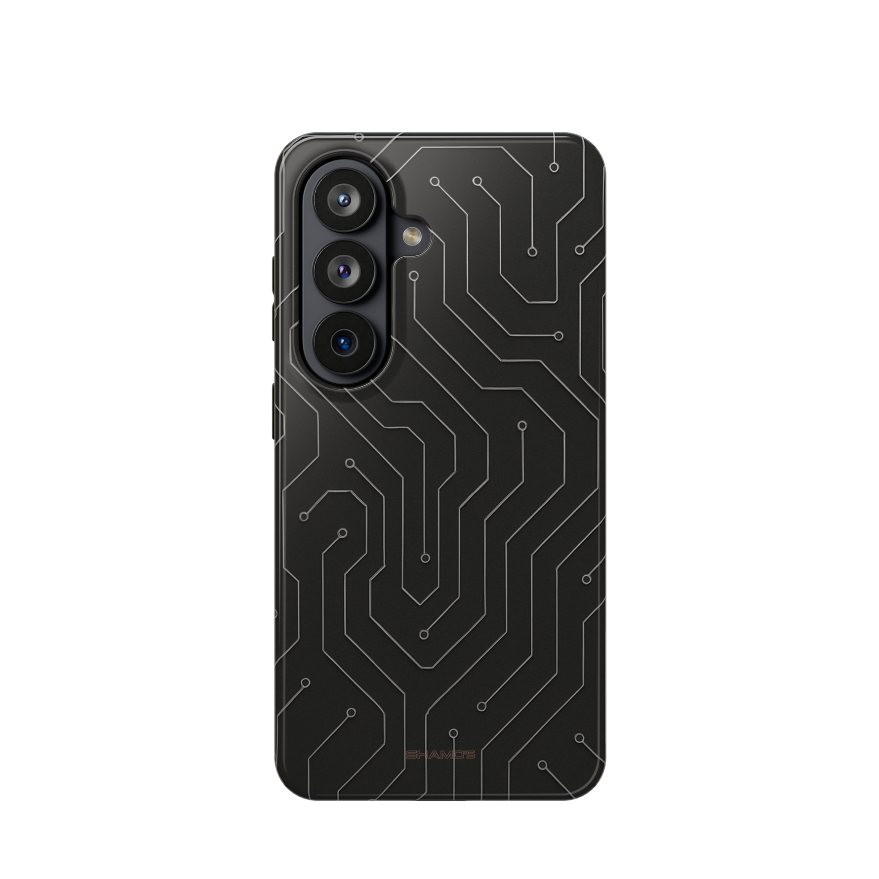 Black Circuit Board Design iPhone Case | MagSafe
