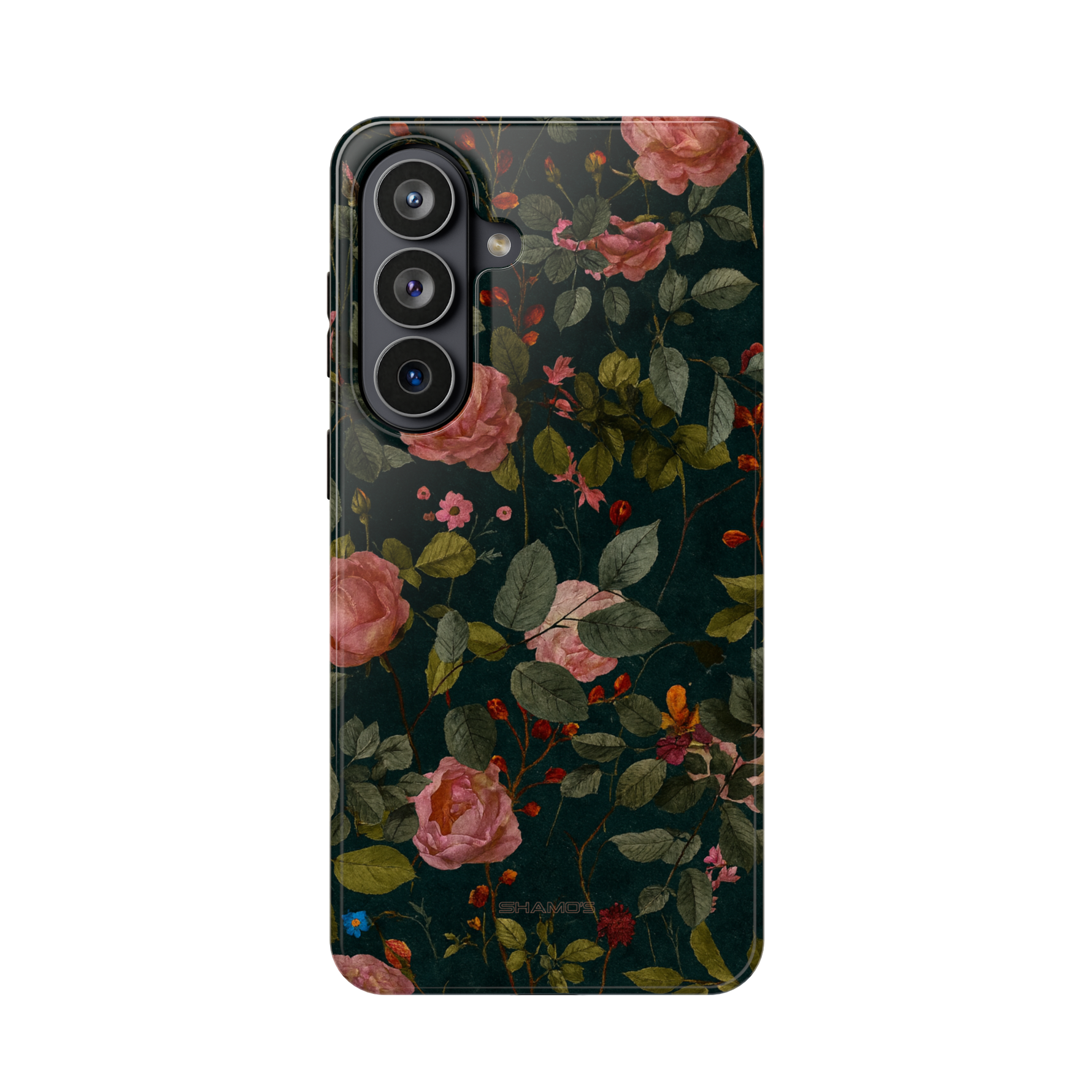 Realistische iPhone-Hülle mit Rosenmuster und MagSafe-Anschluss