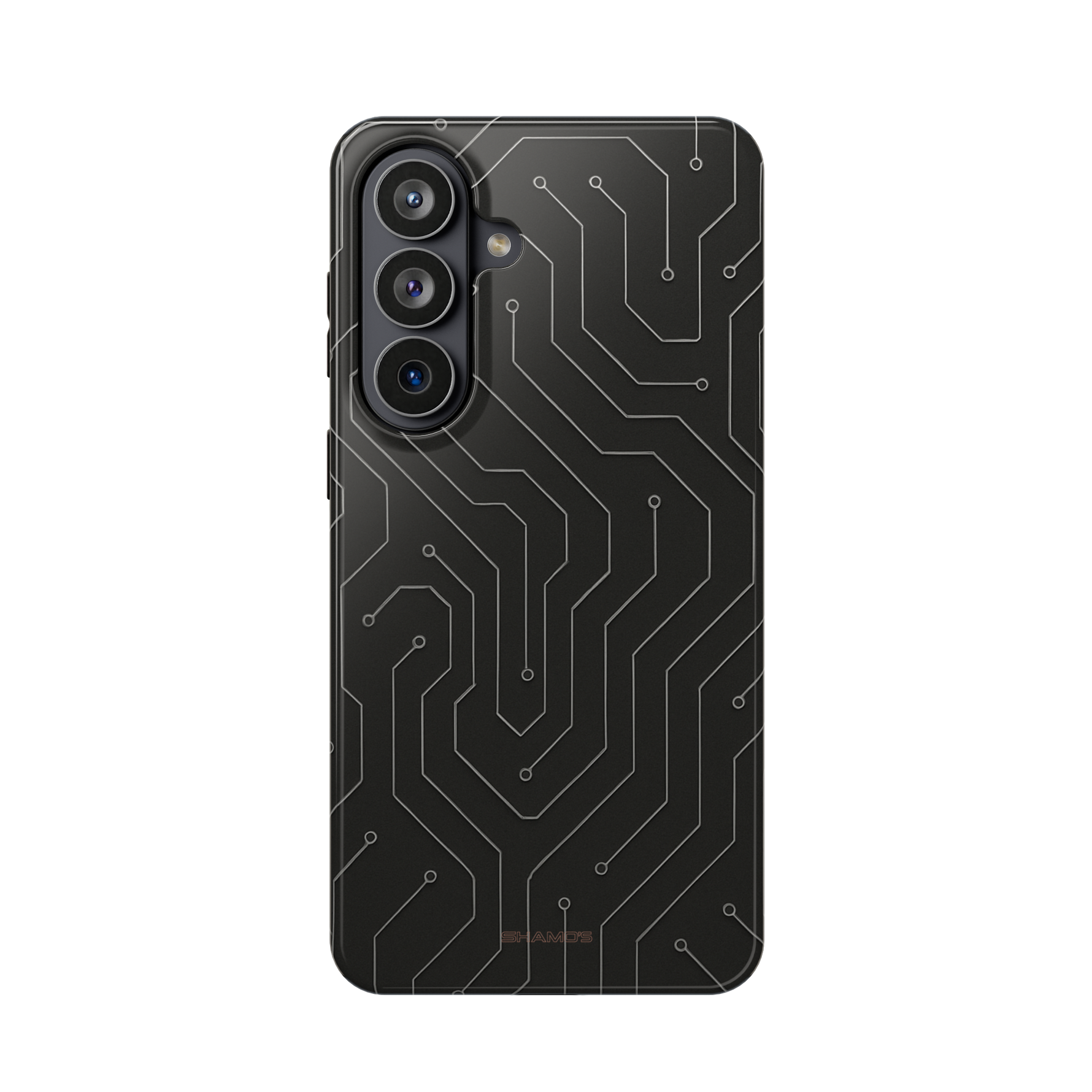 Black Circuit Board Design iPhone Case | MagSafe