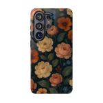 Magnetische iPhone-Hülle mit Vintage-Rosenmuster und MagSafe-Anschluss