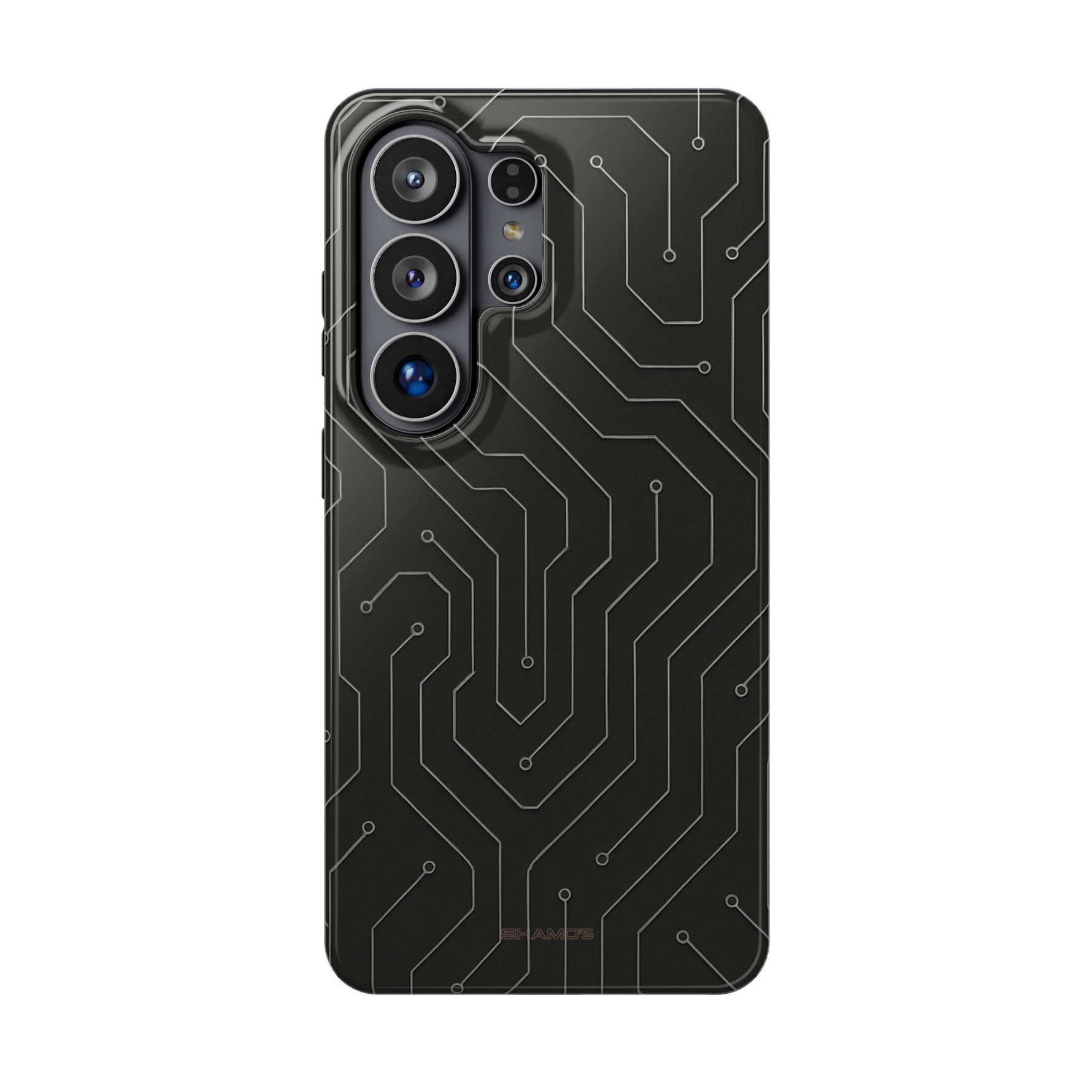 Black Circuit Board Design iPhone Case | MagSafe