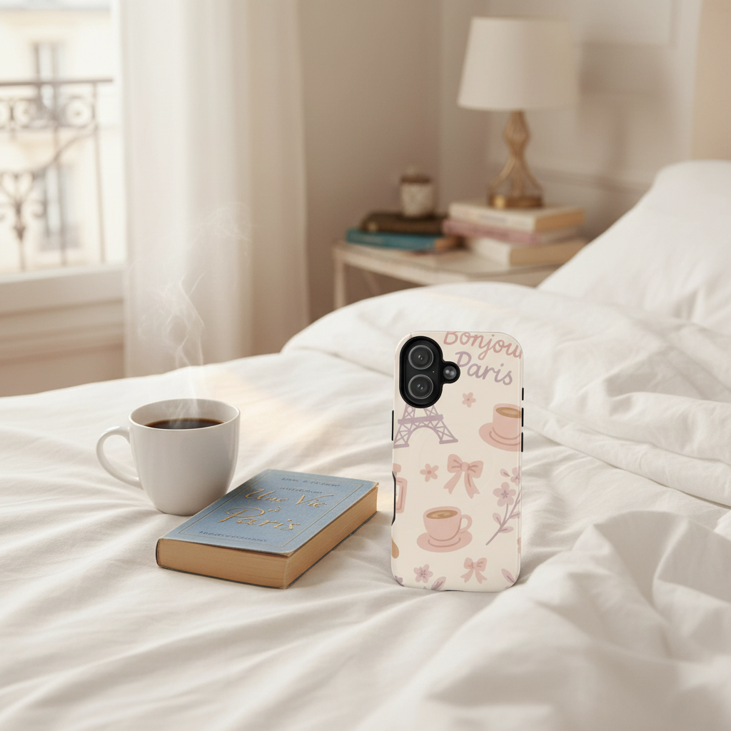 Bedroom coffee and novel