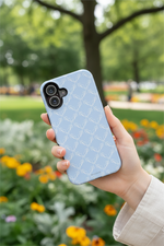 Blue chain phone case park walk