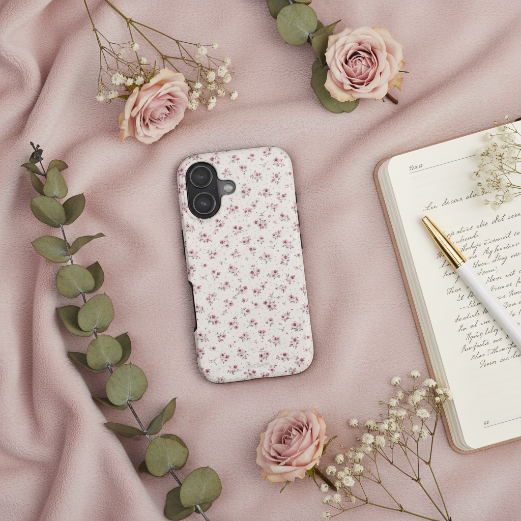 Blush blanket flat lay