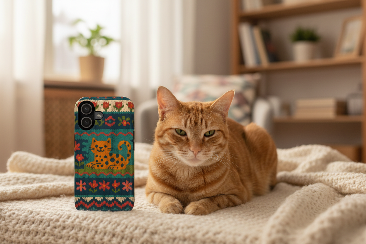 Cat and blanket moment