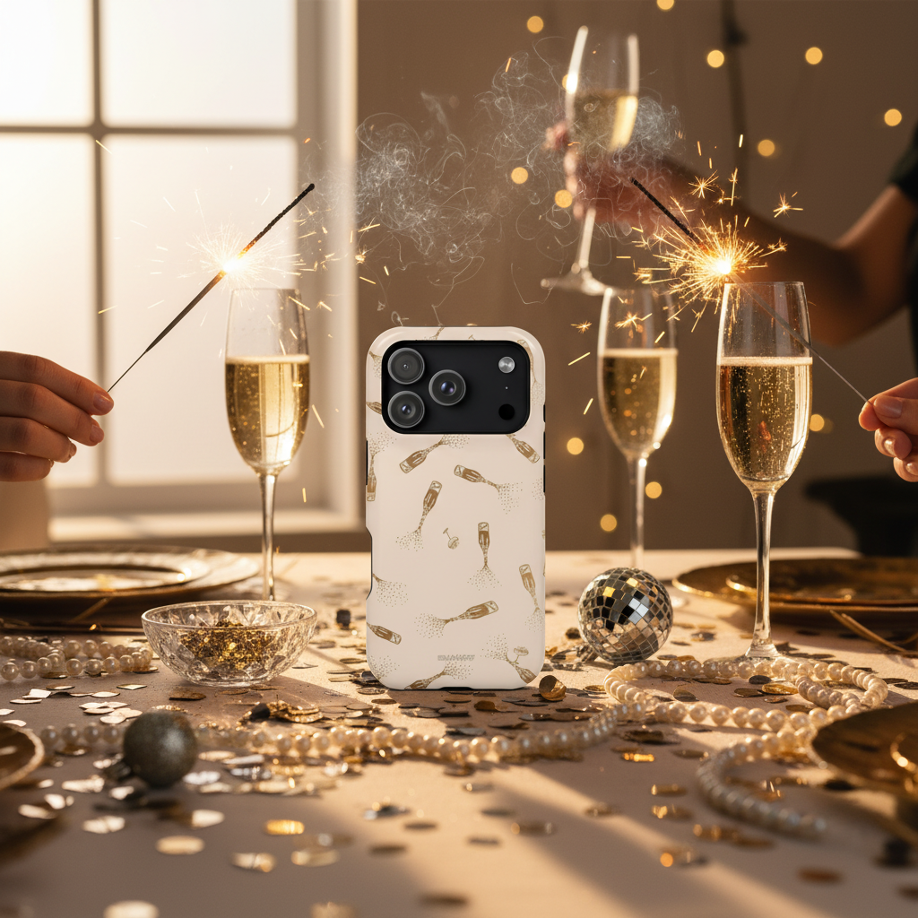 Champagne case party scene