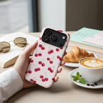 Cherry case coffee shop lifestyle