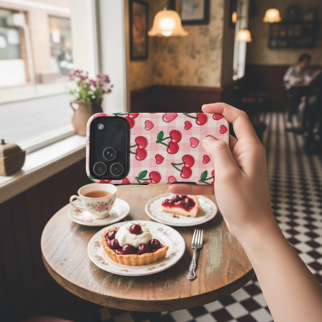 Cherry dessert photography