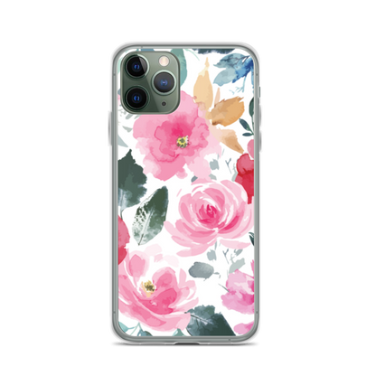 Clear Case for iPhone with flower design