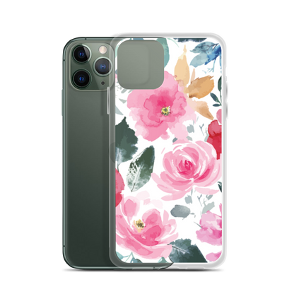 Clear Case for iPhone with flower design