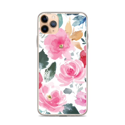Clear Case for iPhone with flower design