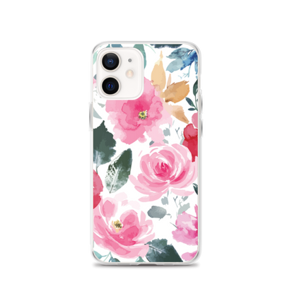 Clear Case for iPhone with flower design