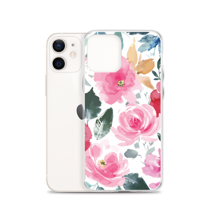 Clear Case for iPhone with flower design
