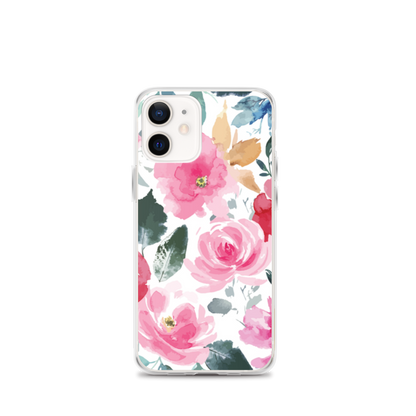Clear Case for iPhone with flower design