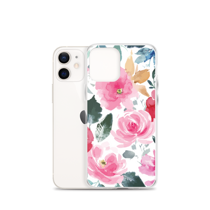 Clear Case for iPhone with flower design