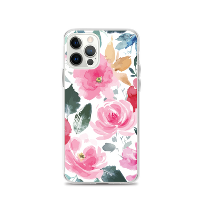 Clear Case for iPhone with flower design