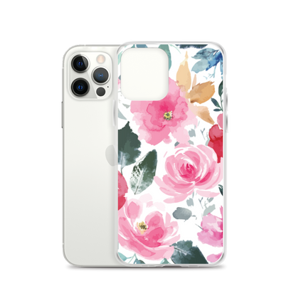 Clear Case for iPhone with flower design