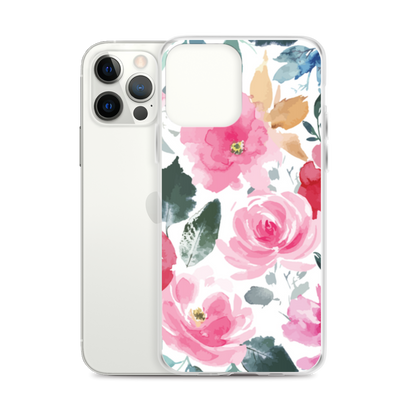 Clear Case for iPhone with flower design