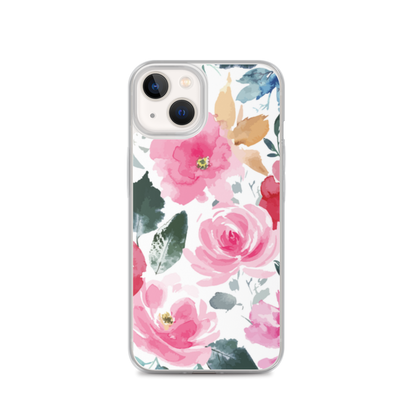 Clear Case for iPhone with flower design