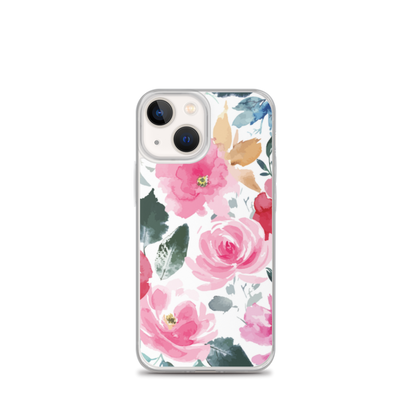 Clear Case for iPhone with flower design