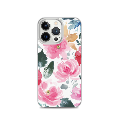 Clear Case for iPhone with flower design
