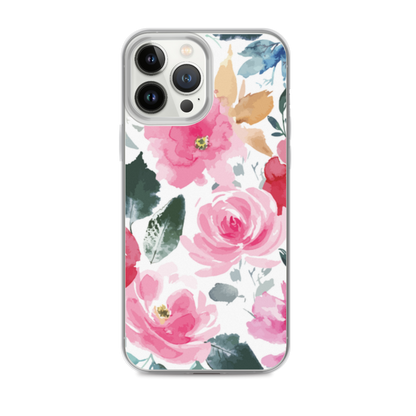 Clear Case for iPhone with flower design