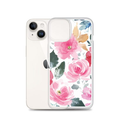 Clear Case for iPhone with flower design