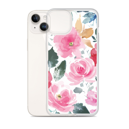 Clear Case for iPhone with flower design
