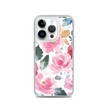 Clear Case for iPhone with flower design