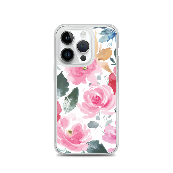 Clear Case for iPhone with flower design