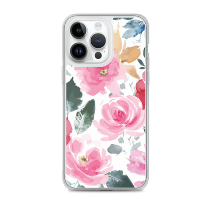 Clear Case for iPhone with flower design