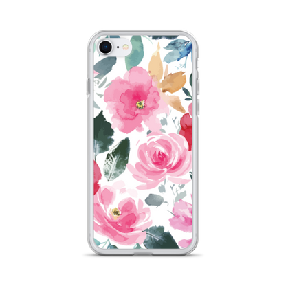 Clear Case for iPhone with flower design