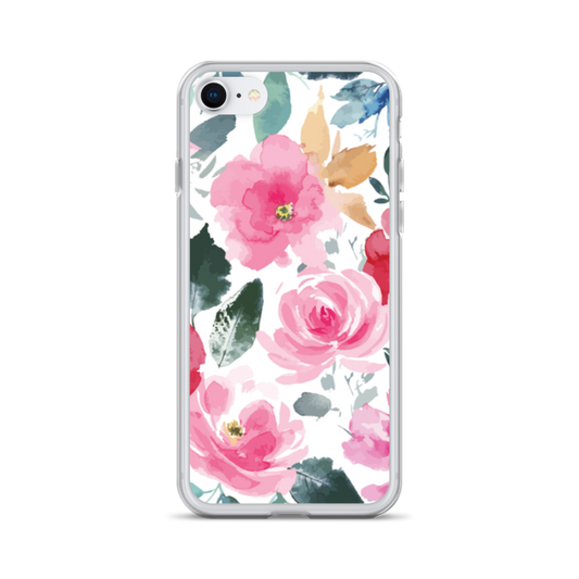 Clear Case for iPhone with flower design