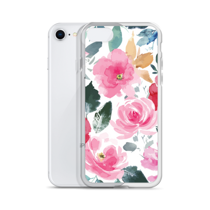 Clear Case for iPhone with flower design