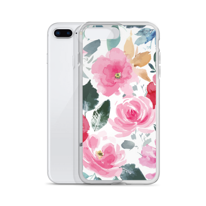 Clear Case for iPhone with flower design
