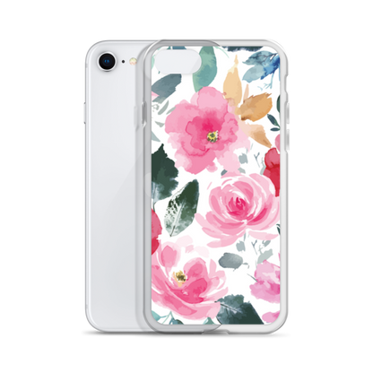 Clear Case for iPhone with flower design