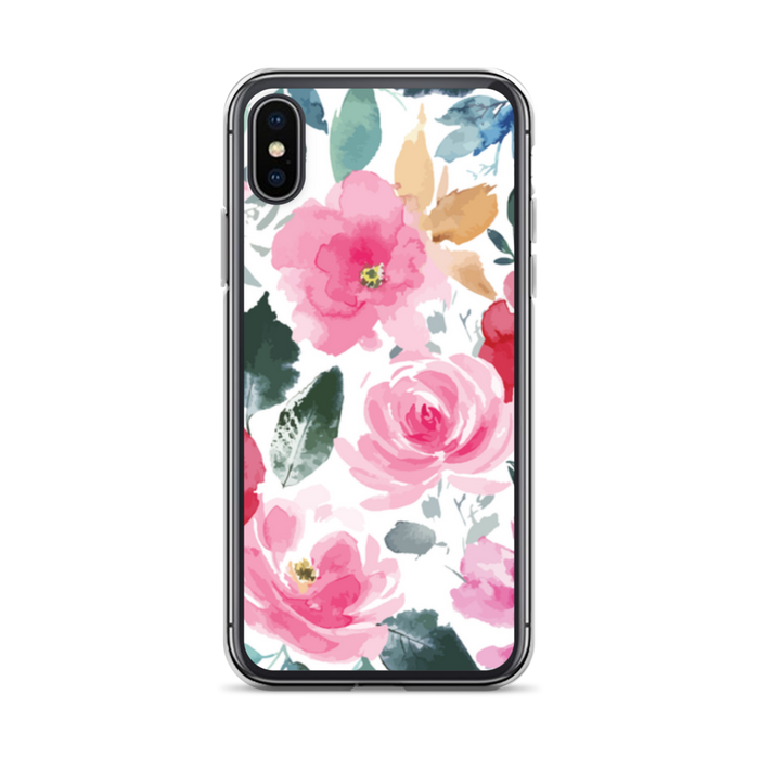 Clear Case for iPhone with flower design