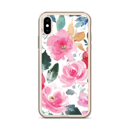 Clear Case for iPhone with flower design