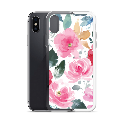 Clear Case for iPhone with flower design
