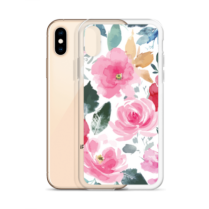 Clear Case for iPhone with flower design