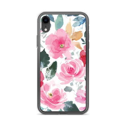 Clear Case for iPhone with flower design